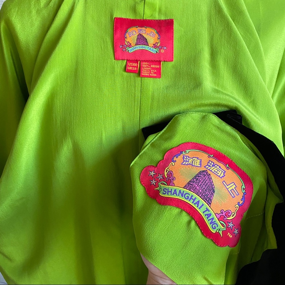 Shanghai Tang L Silk Velvet Mandarin Kimono Jacket - Picture 7 of 8